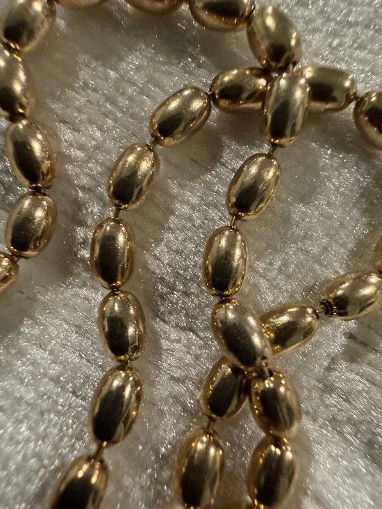 Gold Tone Layered Disc Necklace with Cascading Charms - Picture 9 of 11